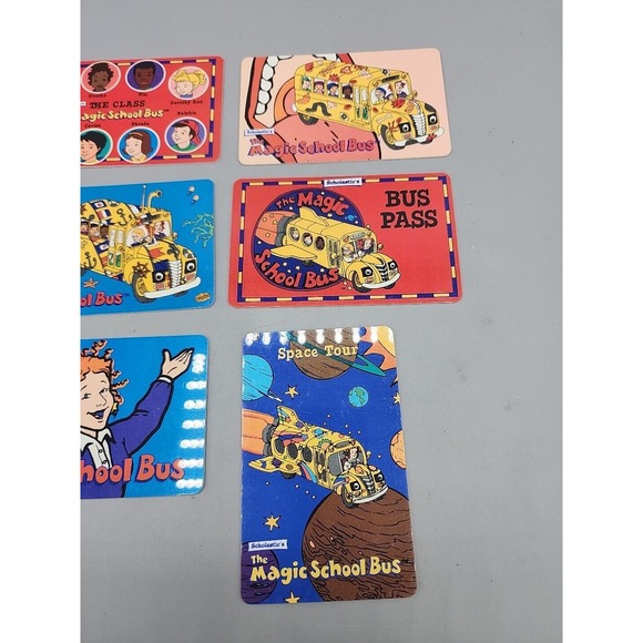 The Magic School Bus Wallet Cards Set of 6 from Scholastic Plastic - Picture 4 of 7